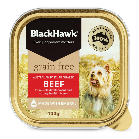 Black Hawk Adult Grain Free Wet Dog Food Beef 100g