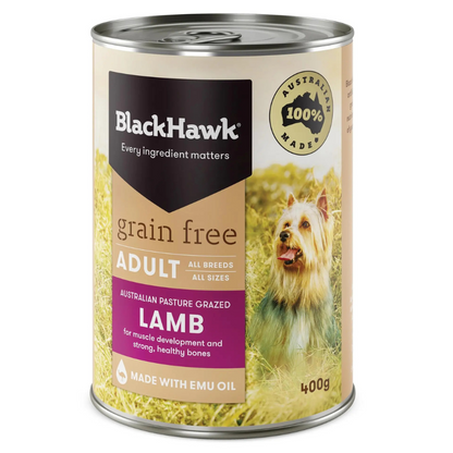 Black Hawk Adult Grain Free Wet Dog Food Lamb 400g