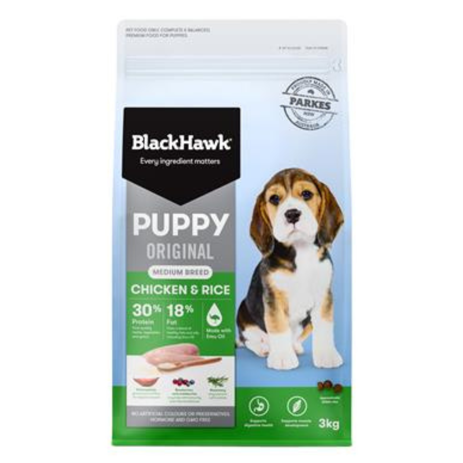 Black Hawk Puppy Medium Breed Chicken & Rice 3kg