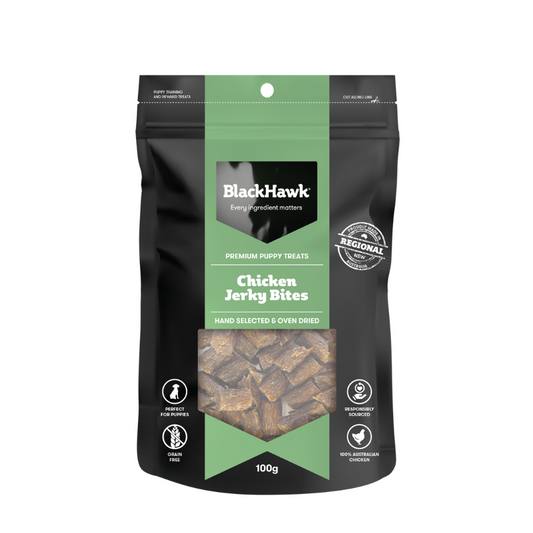 Black Hawk Puppy Treats Chicken Jerky Bites 100g