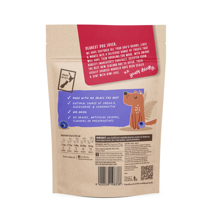 Yours Droolly Kiwi Grown Senior Dog Treat - Beef & Blueberry - 220g