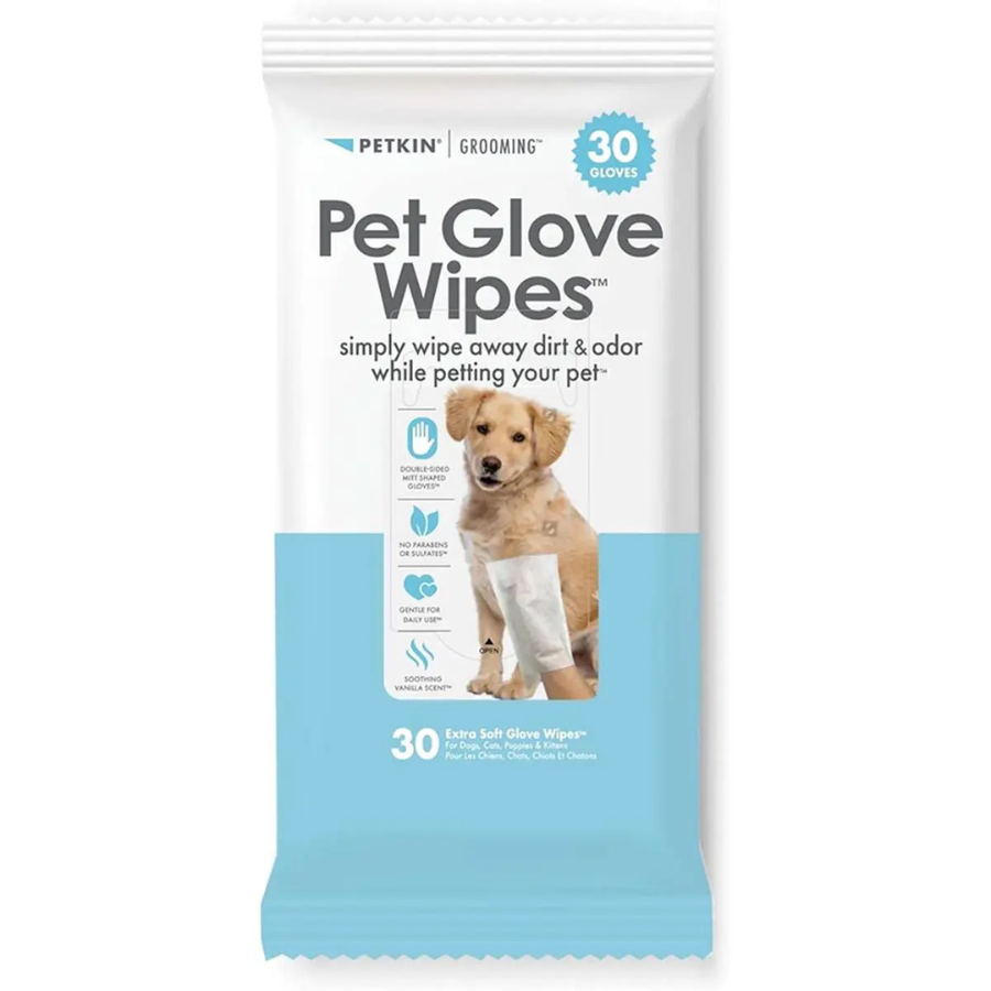 Petkin Pet Glove Wipes 30pk