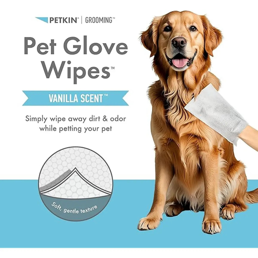 Petkin Pet Glove Wipes 30pk