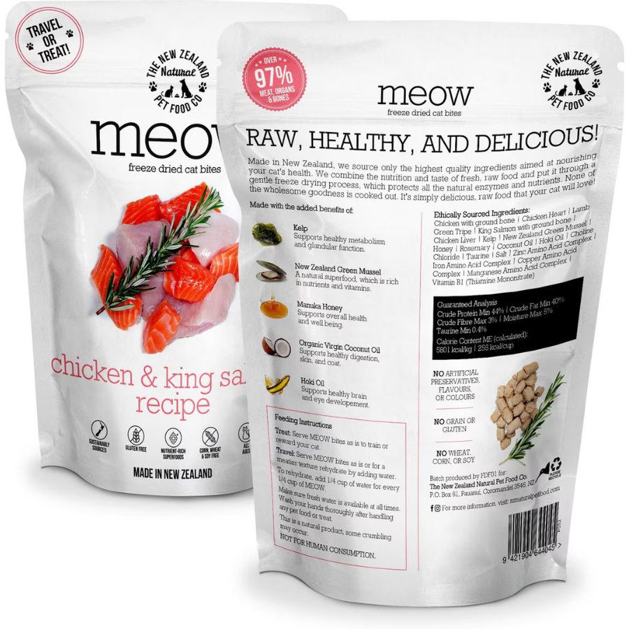 MEOW Cat Treat Chicken & Salmon Recipe 50g