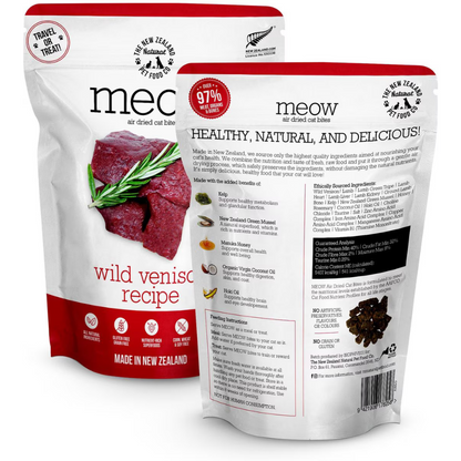 MEOW Air Dried Wild Venison Recipe 100g