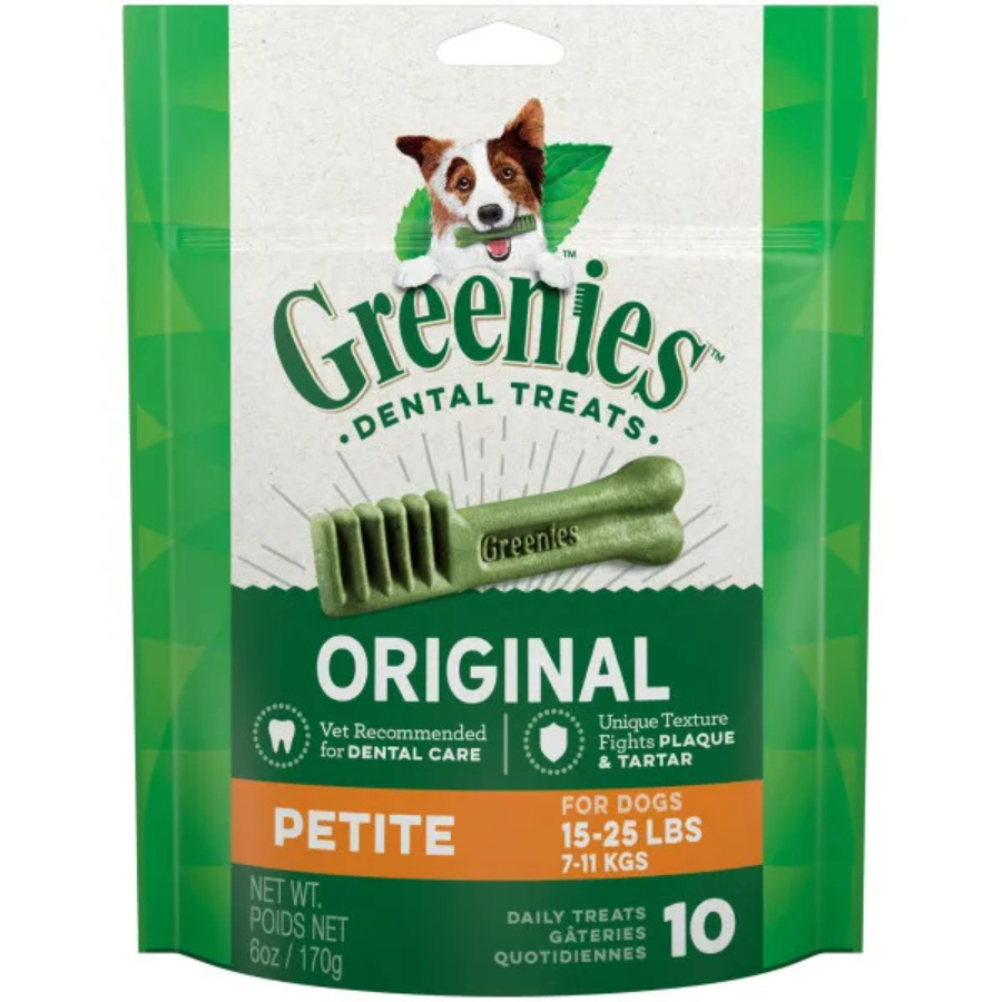 Greenies Original Petite Natural Dental Care Dog Treats, 170g (10 Treats)