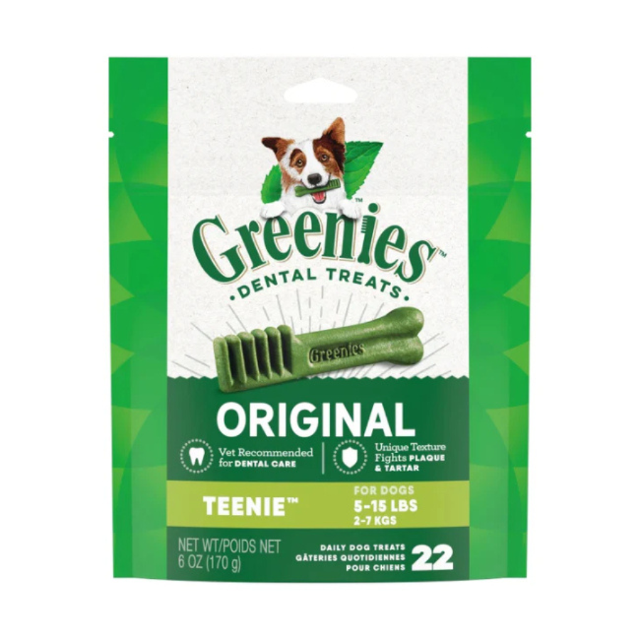 Greenies Original Teenie Natural Dental Care Dog Treats, 170g (22 Treats)