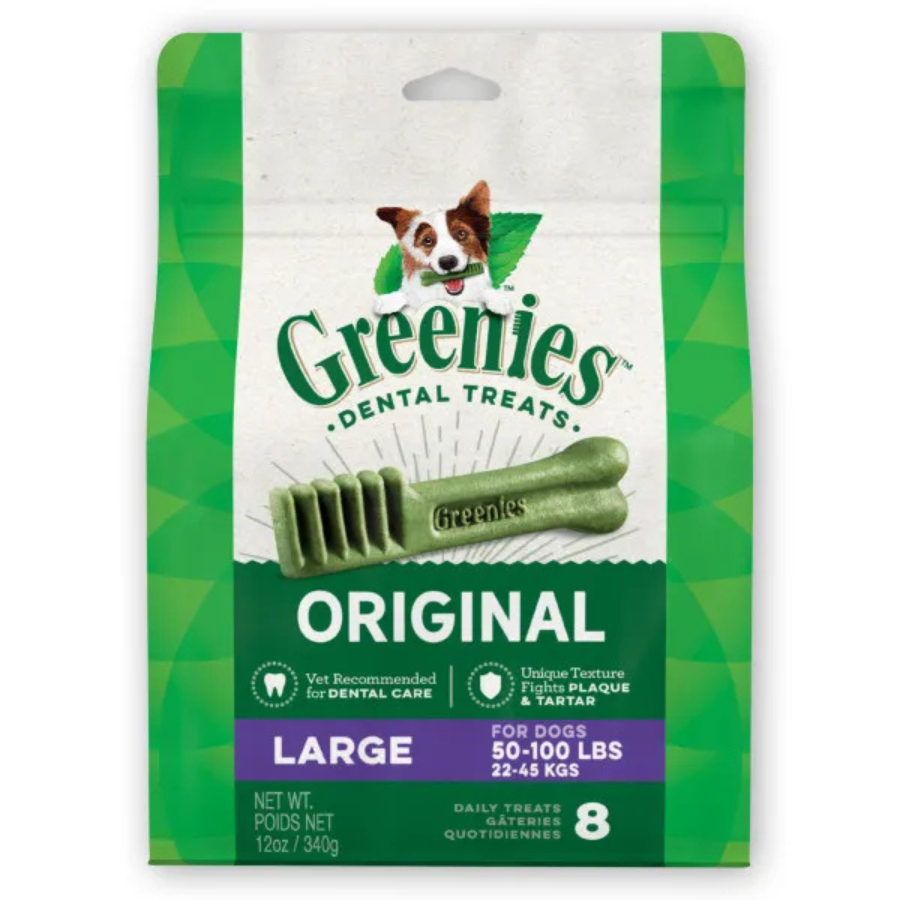 Greenies Original Large Natural Dental Care Dog Treats, 340g (8 Treats)