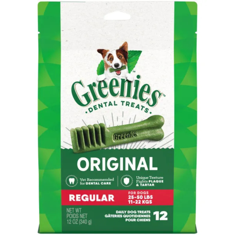 Greenies Original Regular Natural Dental Care Dog Treats, 340g (12 Treats)