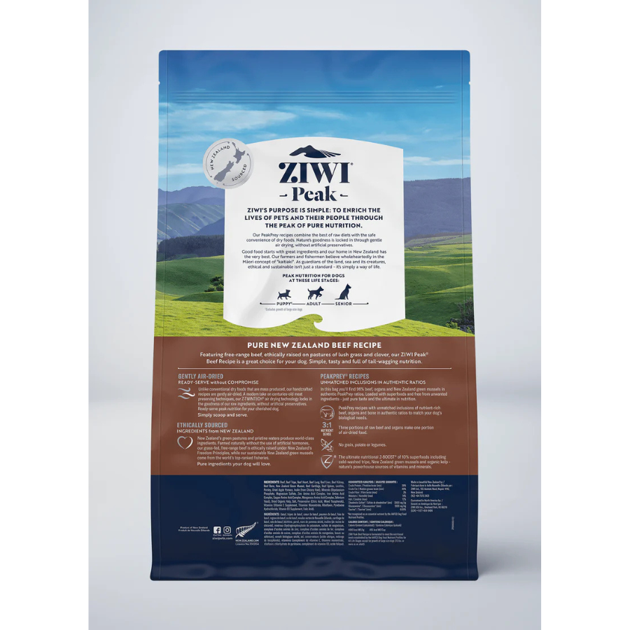 ZIWI Peak Dog Food - Beef Recipe 4kg