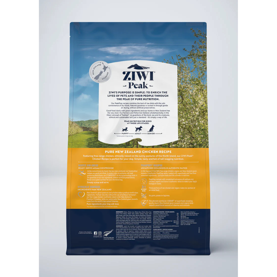 ZIWI Peak Dog Food - Chicken Recipe 4kg