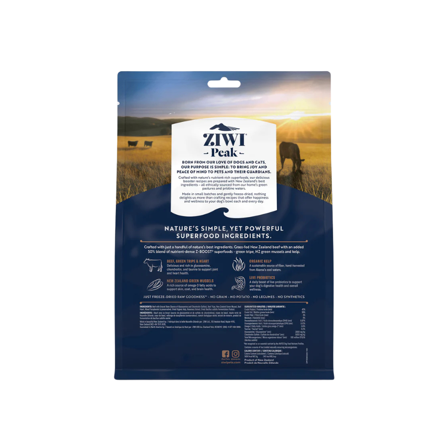 ZIWI Peak Freeze Dried Dog Food Superboost - Beef 320g