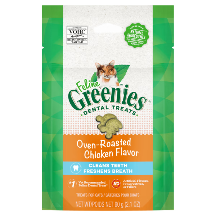 Greenies Oven-Roasted Chicken Dental Cat Treats 60g