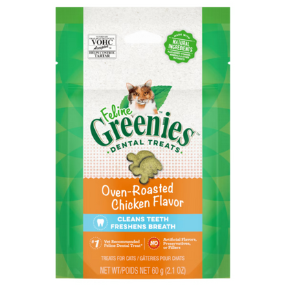 Greenies Oven-Roasted Chicken Dental Cat Treats 60g