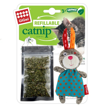 GIGWI REFILLABLE CATNIP TOY RABBIT