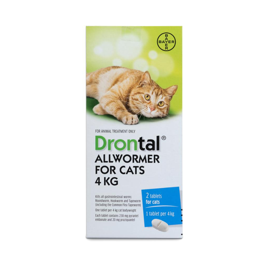 Drontal All Wormer For 4kg Cats 2 tablets