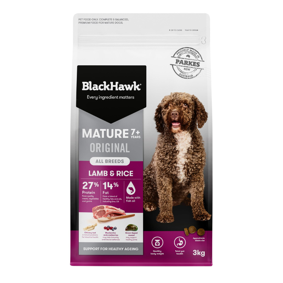 Black Hawk Dog Mature Lamb & Rice 3kg