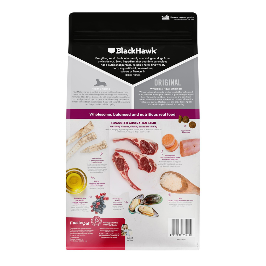 Black Hawk Dog Mature Lamb & Rice 3kg