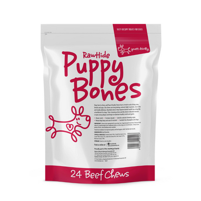 Yours Droolly Rawhide Puppy Bones 24 Pack