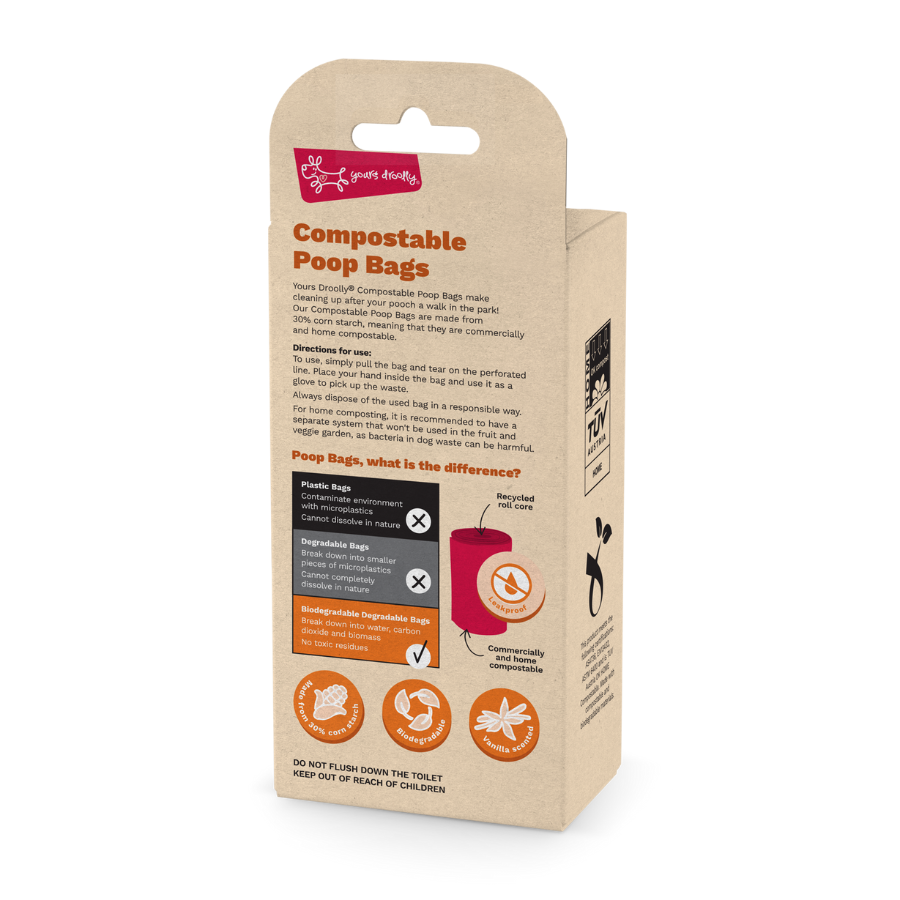 Yours Droolly Compostable Refill Poop Bags (60 Bags)