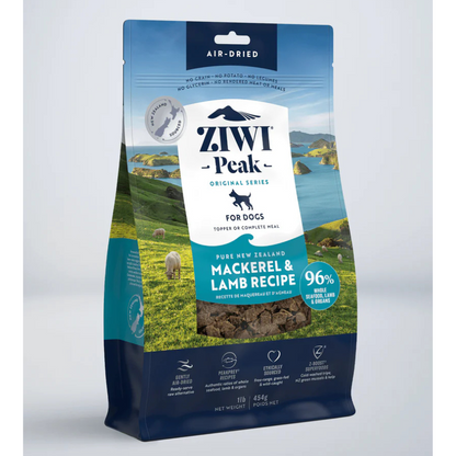 ZIWI Peak Dog Food - Mackerel & Lamb Recipe 454g