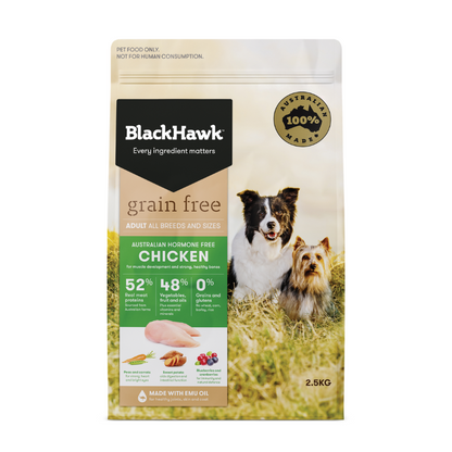 Black Hawk Dog Grain Free Chicken 2.5kg