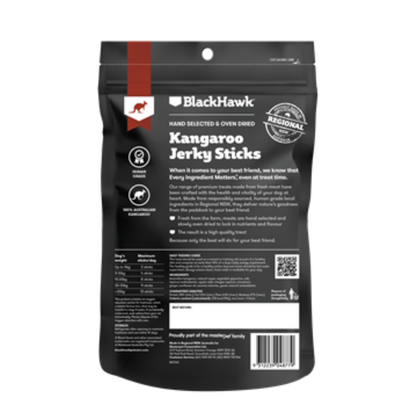 Black Hawk Dog Treats Kangaroo Jerky Sticks 100g