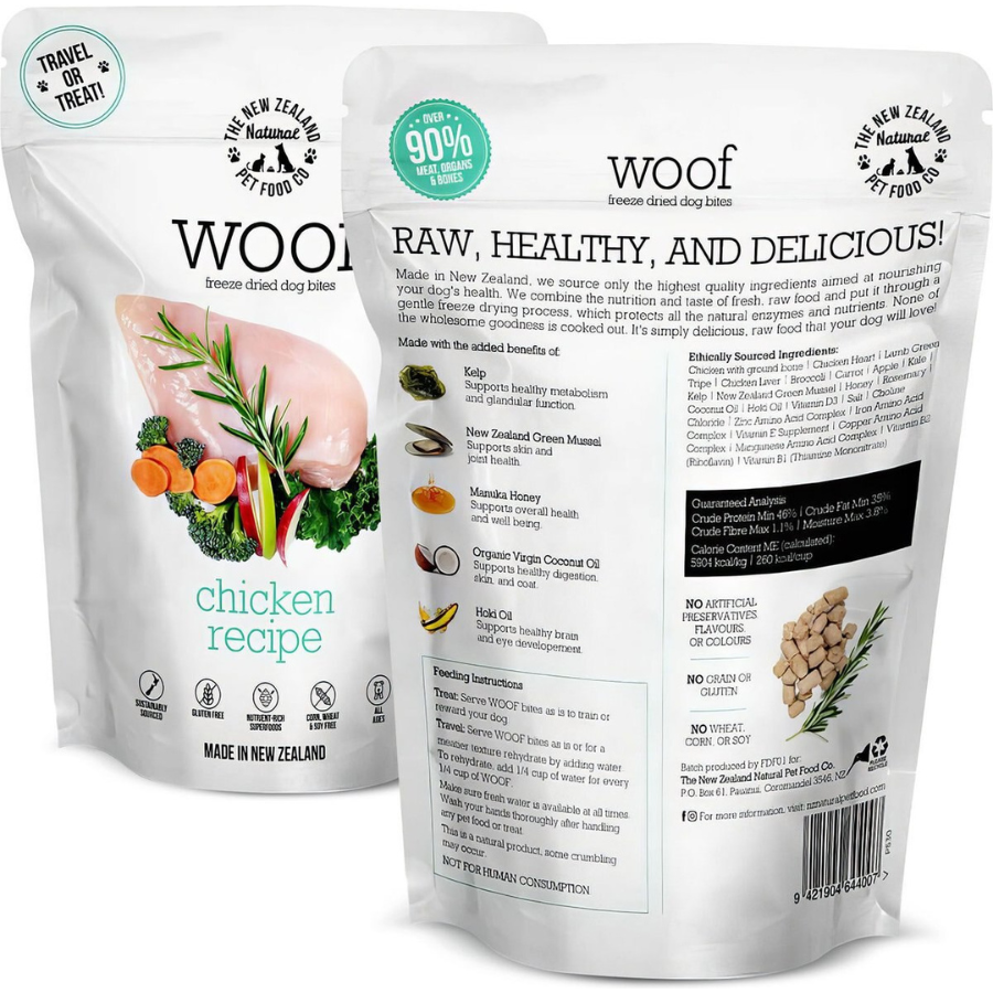 WOOF Dog Treat Chicken Recipe 50g