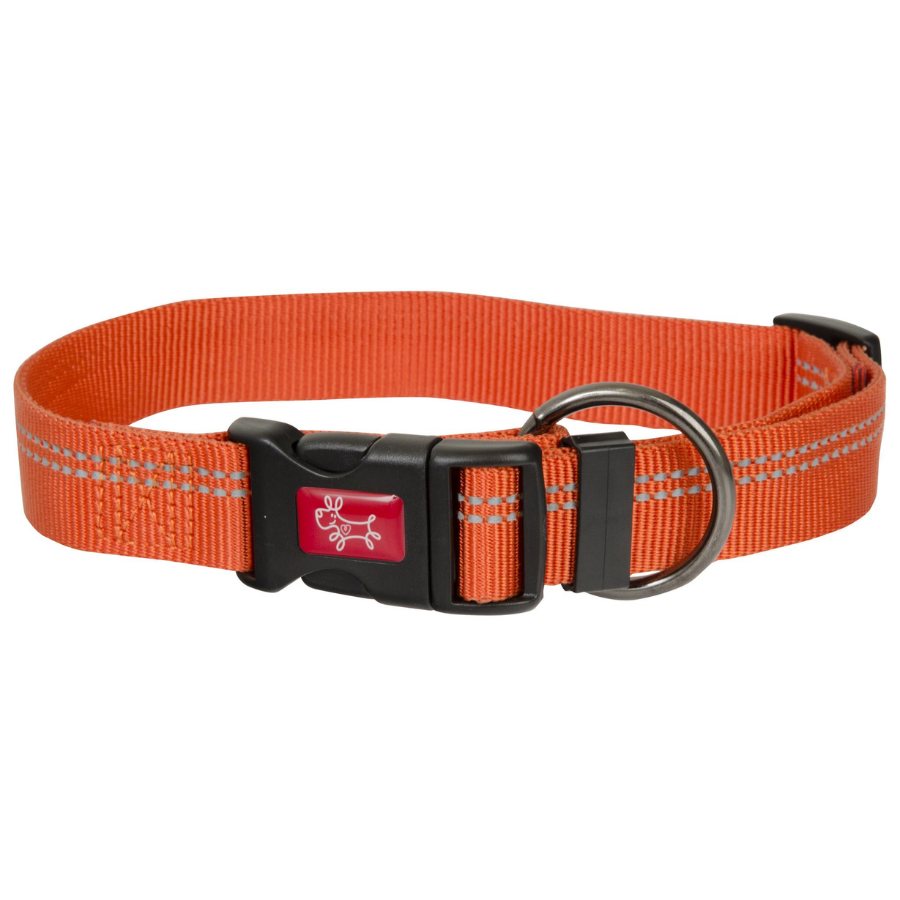 Yours Droolly Adjustable Reflective Collar - Orange - (Toy)