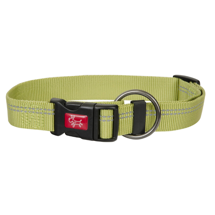 Yours Droolly Adjustable Reflective Collar - Green - (Toy)