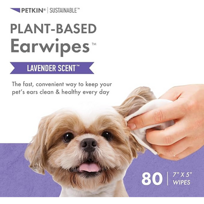 Petkin Plant-Based EyeWipes, 80 Wipes - Lavender