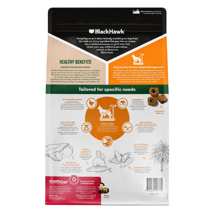 Black Hawk Dog Healthy Benefits Weight Management 2kg