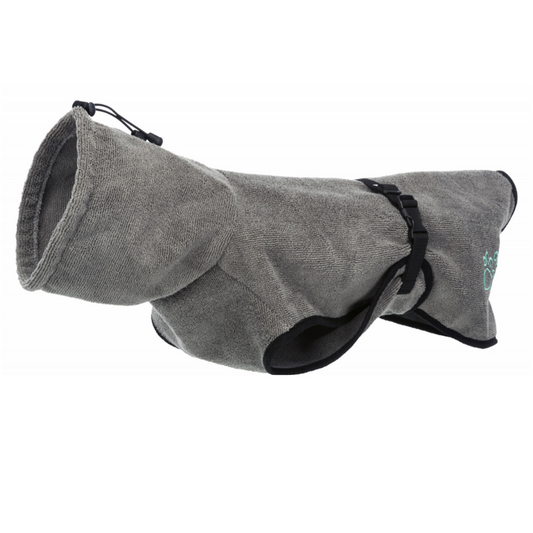 Bathrobe for Dogs Grey Med - 50cm
